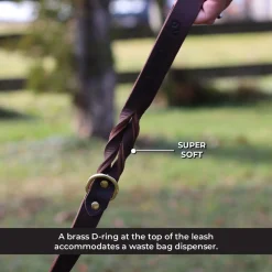Shedrow K9 Bristol Twisted Leather Leash 1.5 m