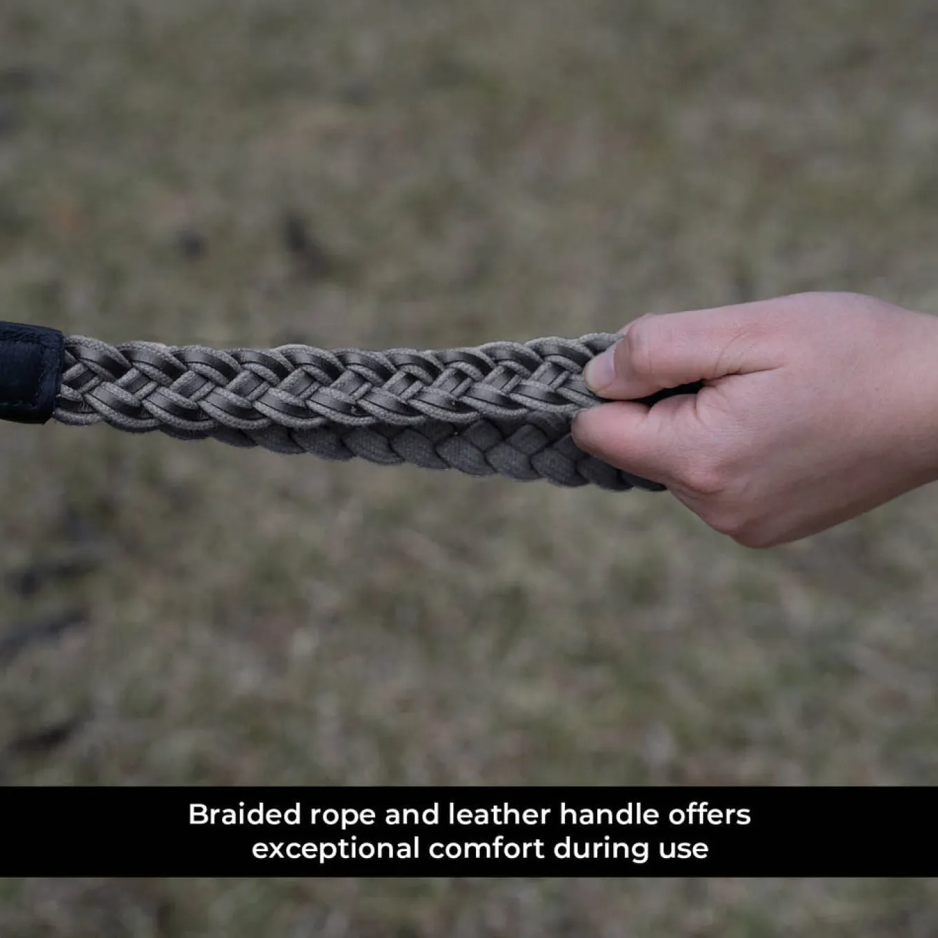 Shedrow K9 Rideau Braided Rope & Leather Leash