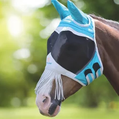 Shires Fine Mesh Fly Mask W/ Ears & Nose Fringe