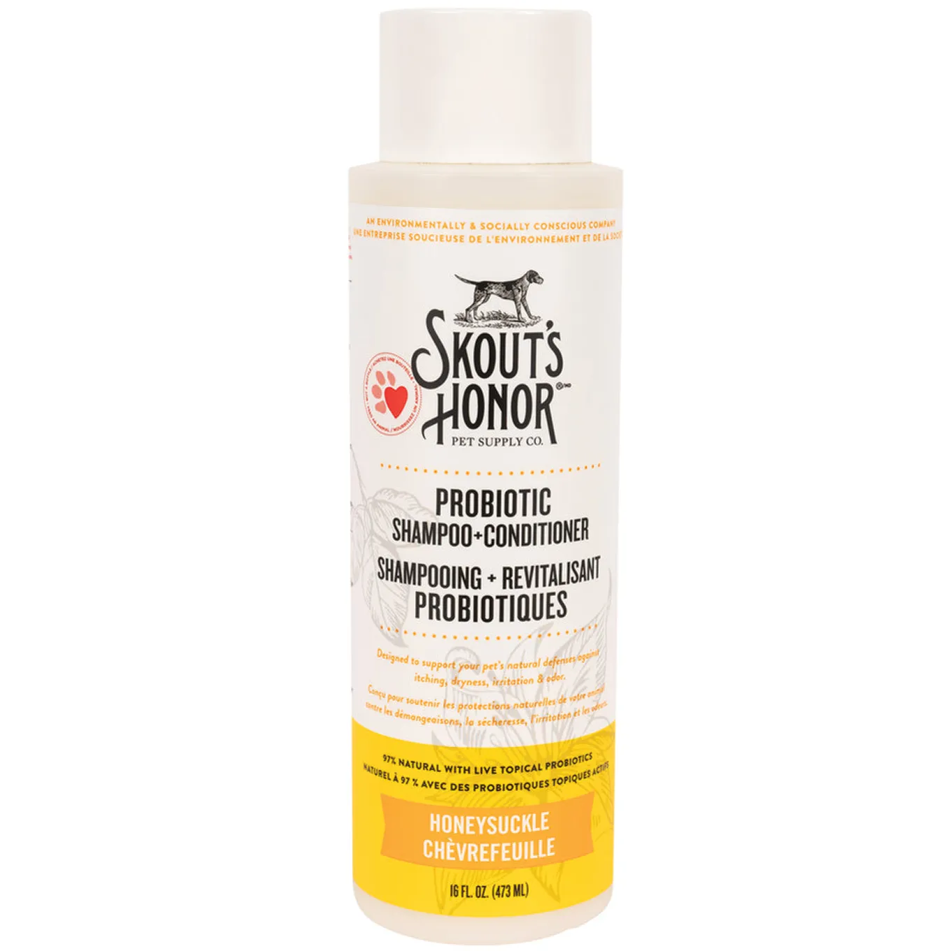 Skout's Honor Honeysuckle Probiotic Shampoo Plus Conditioner 473 mL