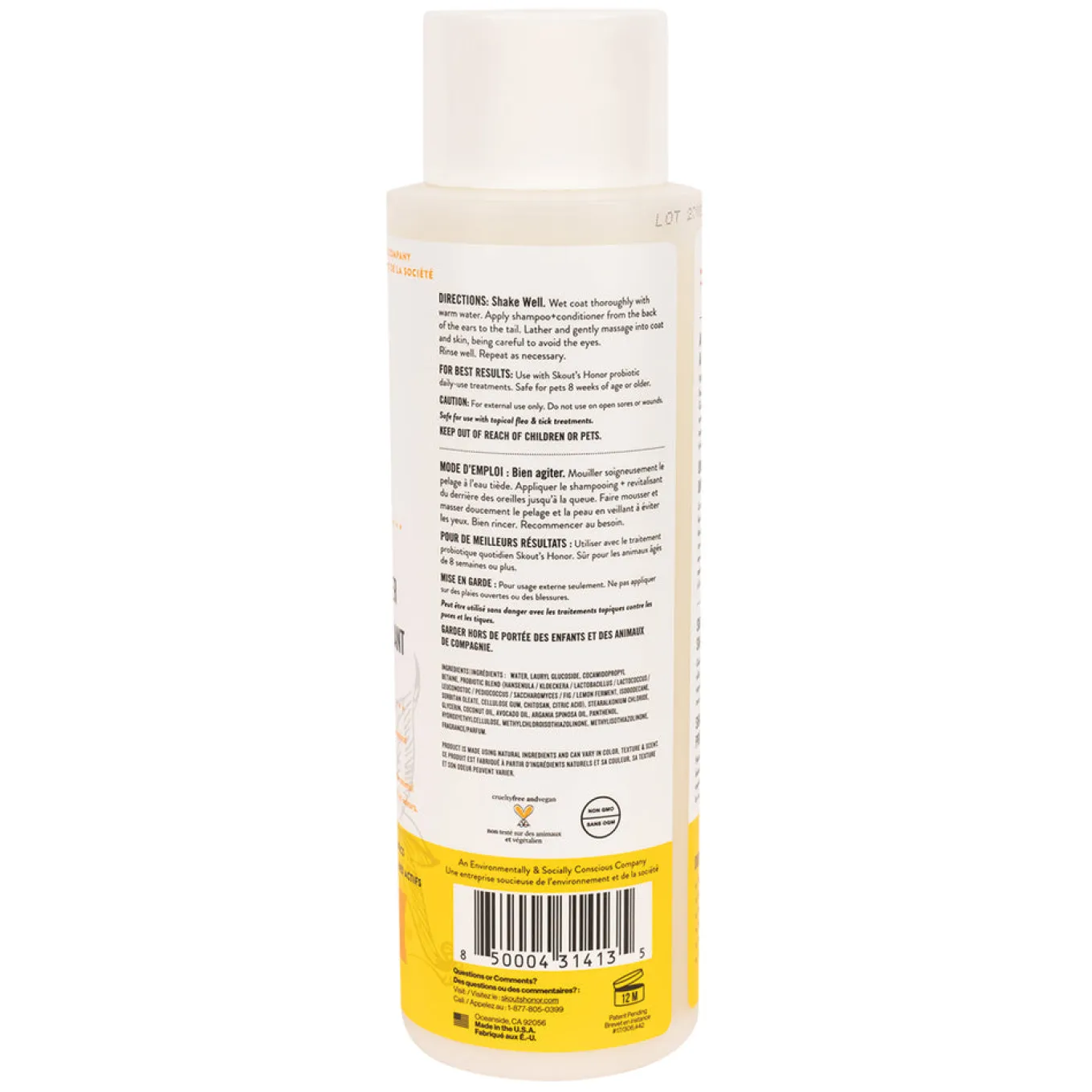 Skout's Honor Honeysuckle Probiotic Shampoo Plus Conditioner 473 mL