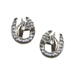 Studded Horseshoe W/ Horsehead Earrings