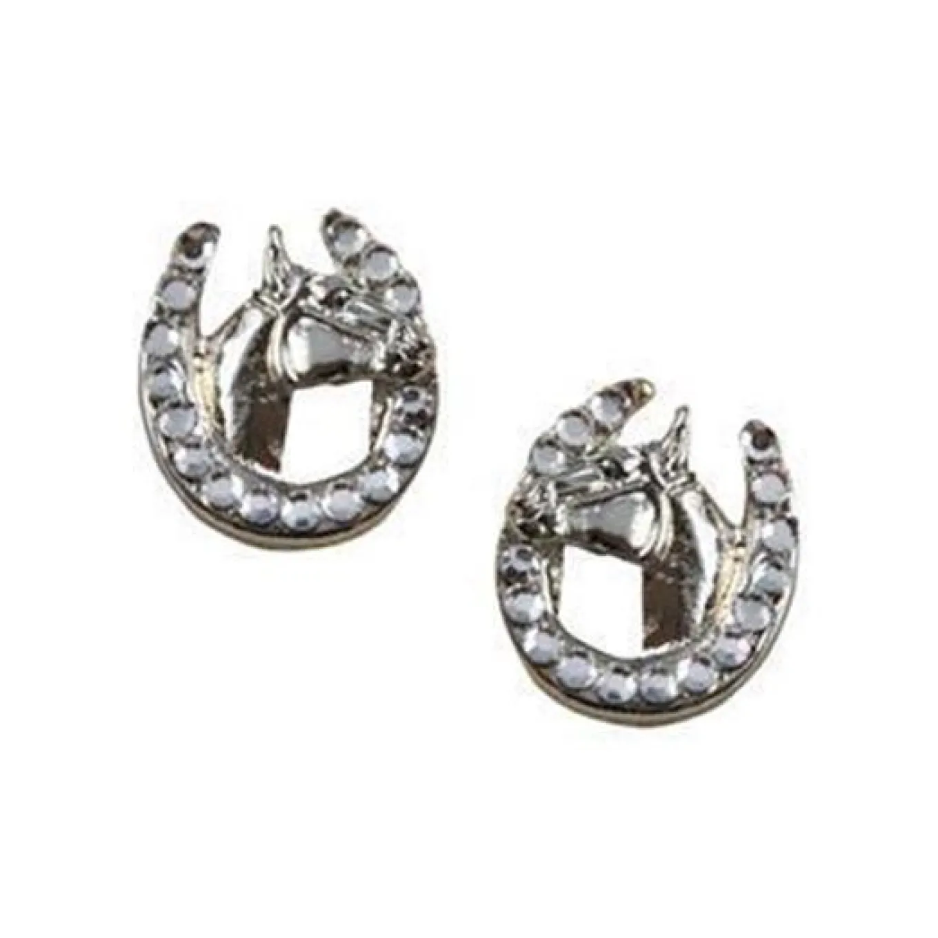 Studded Horseshoe W/ Horsehead Earrings