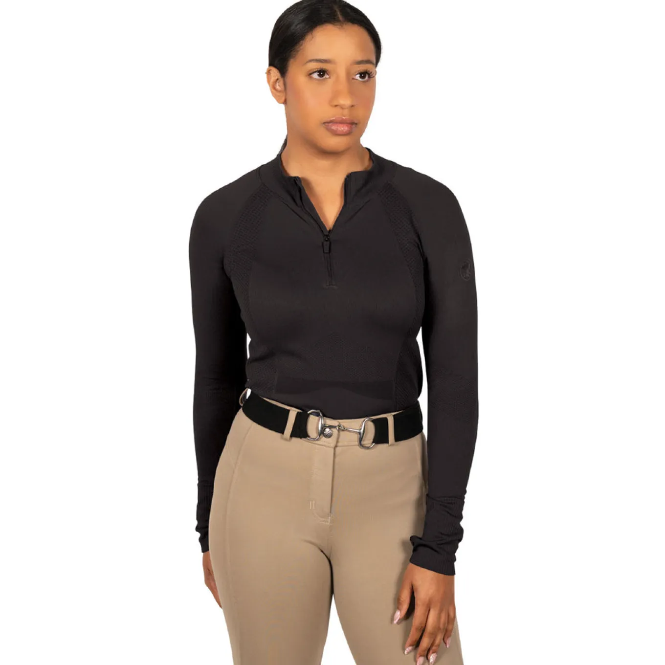 TemTeq Liso Seamless Quarter Zip Long Sleeve Top