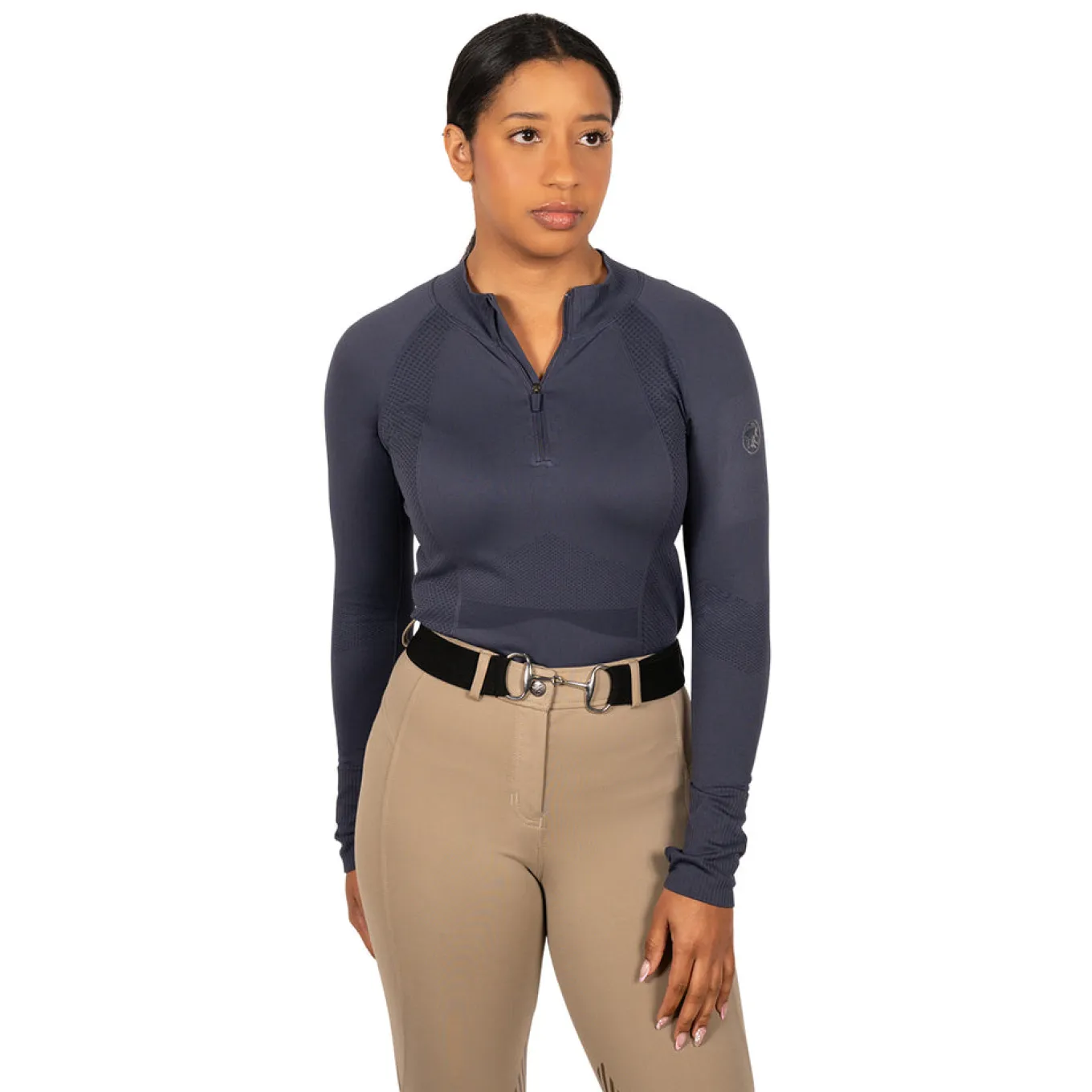 TemTeq Liso Seamless Quarter Zip Long Sleeve Top