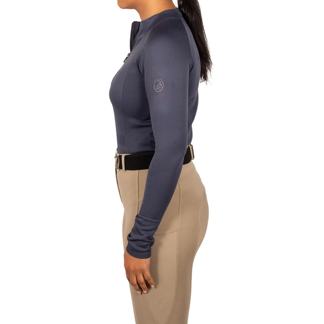 TemTeq Liso Seamless Quarter Zip Long Sleeve Top