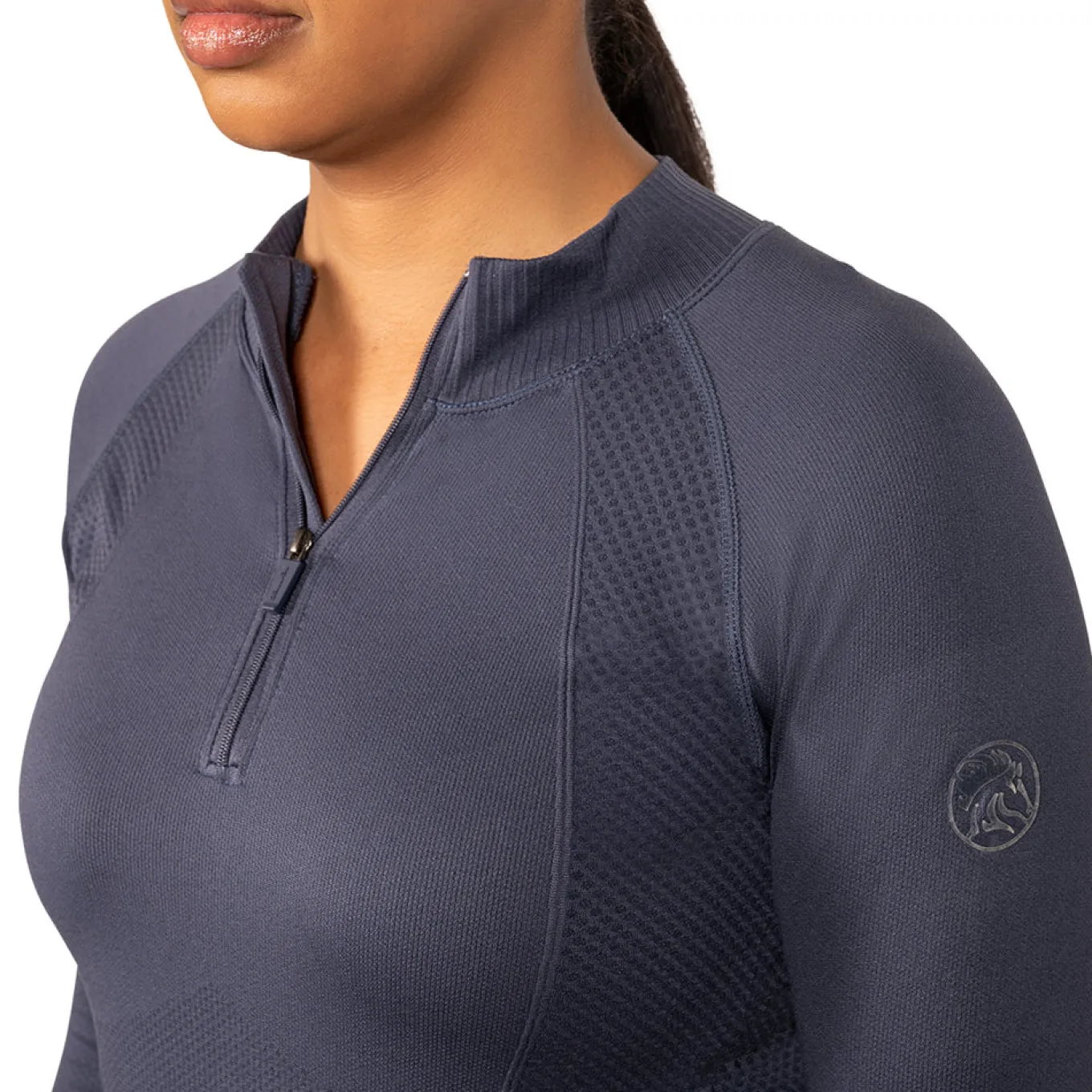TemTeq Liso Seamless Quarter Zip Long Sleeve Top