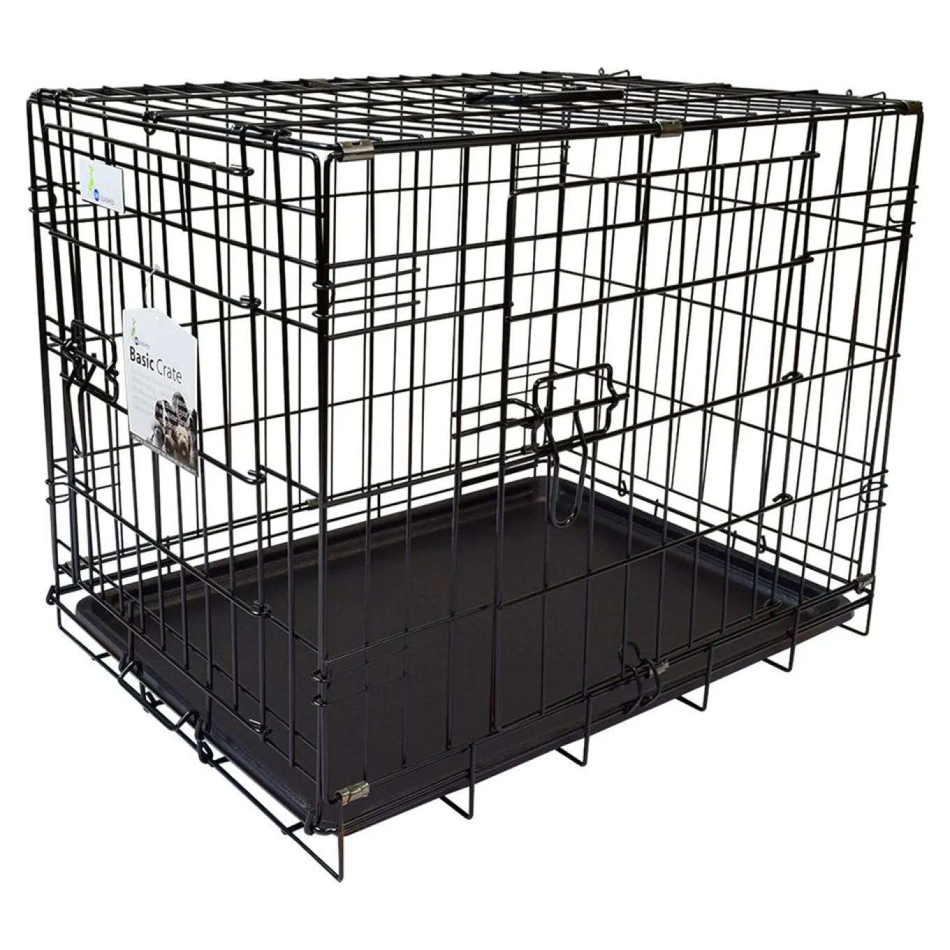 Unleashed Basic Double Door Dog Crate 76 cm