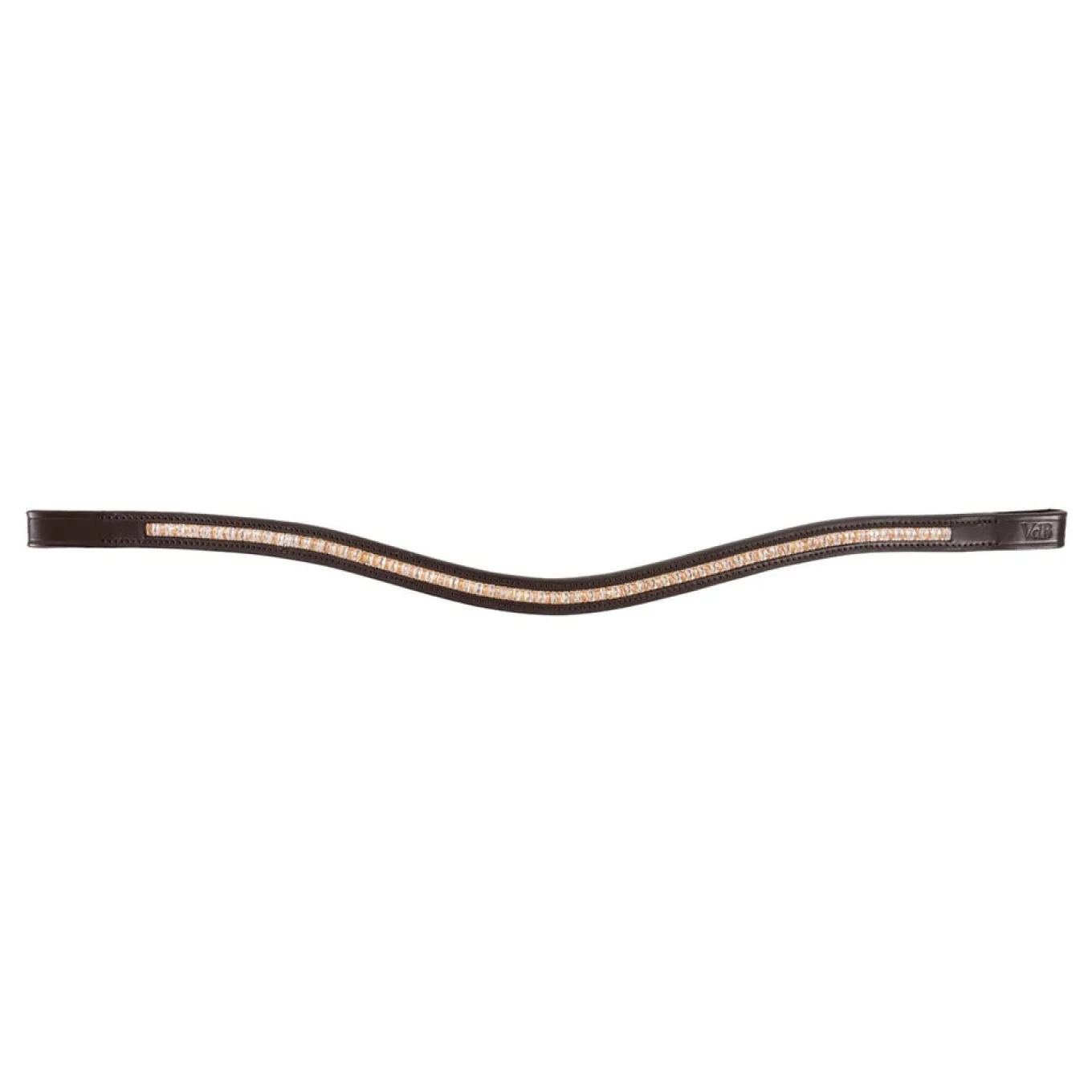 Val du Bois Clear & Gold Crystal Wave Browband