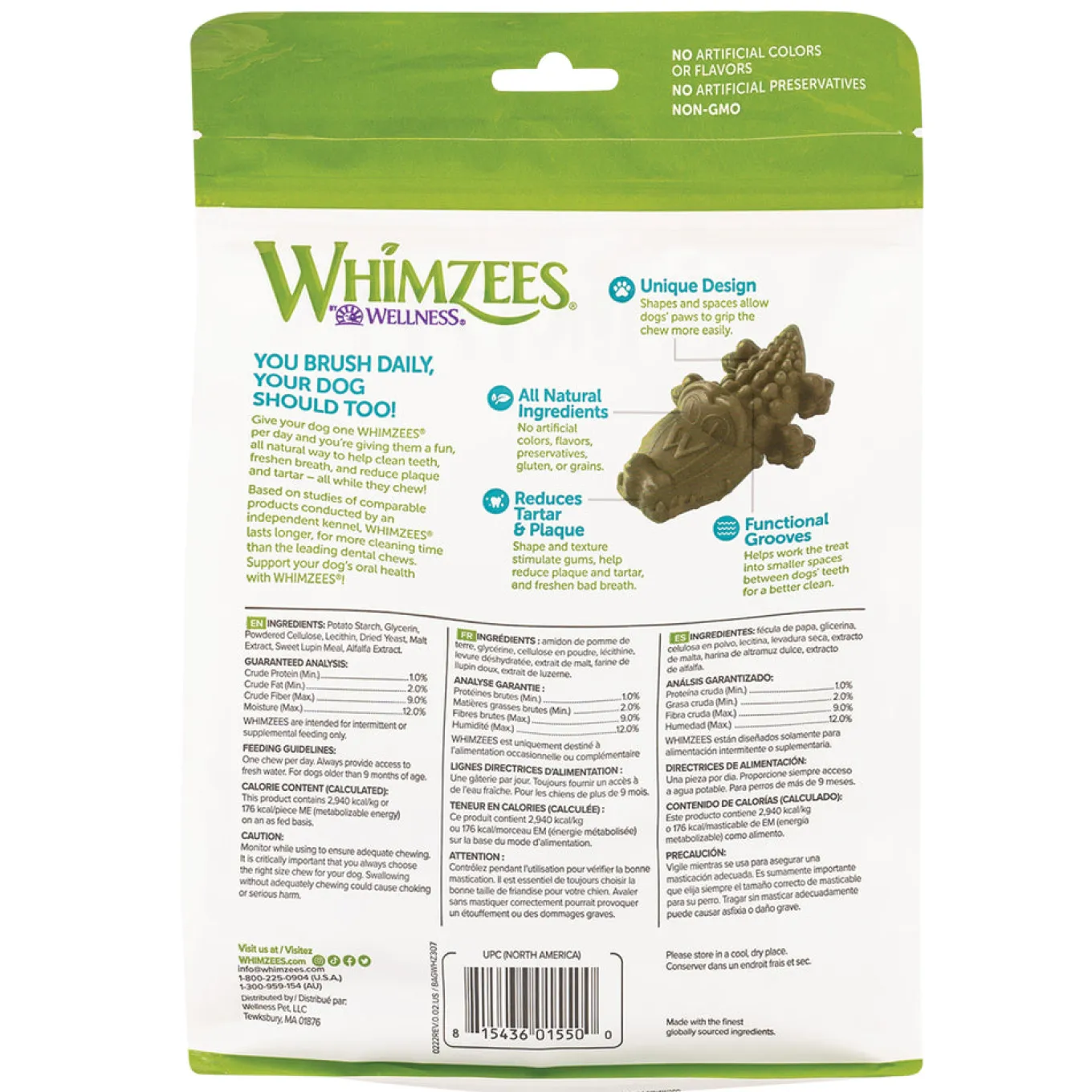 Whimzees Alligator Value Pouch 360 g