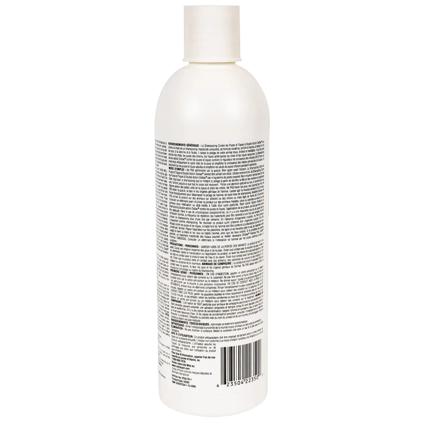 Zodiac Double Action Pet Flea & Tick Shampoo 355 mL